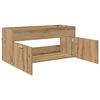 vidaXL Waschbeckenunterschrank mit T&uuml;r Artisan-Eiche Holzwerkstoff