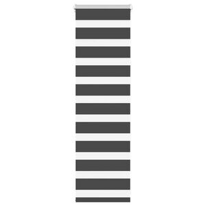 vidaXL Doppelrollo Schwarz 40x100 cm Stoffbreite 35,9 cm Polyester