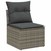 vidaXL Garten-Sofa-Set mit Speicher 7 pcs Grau Poly Rattan