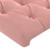 vidaXL Kopfteil mit Ohren Rosa 163x23x118/128 cm Samt