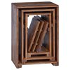 vidaXL Akzenttisch mit Regal 3 pcs Braun Massives Mahagoni Holz