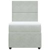vidaXL Boxspringbett mit Matratze Hellgrau 90x200 cm Samt