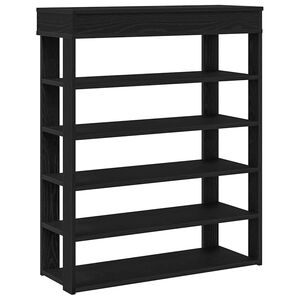 vidaXL Schuhregal Schwarz 80x30x98 cm Holzwerkstoff