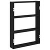 vidaXL Wandregal Schwarz 43x9x60 cm Holzwerkstoff