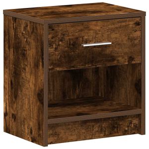 vidaXL Nachttisch mit Schublade R&auml;uchereiche 39x28x41 cm