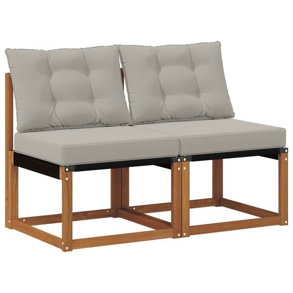 vidaXL 2 St&uuml;ck Outdoor Mittelsofa