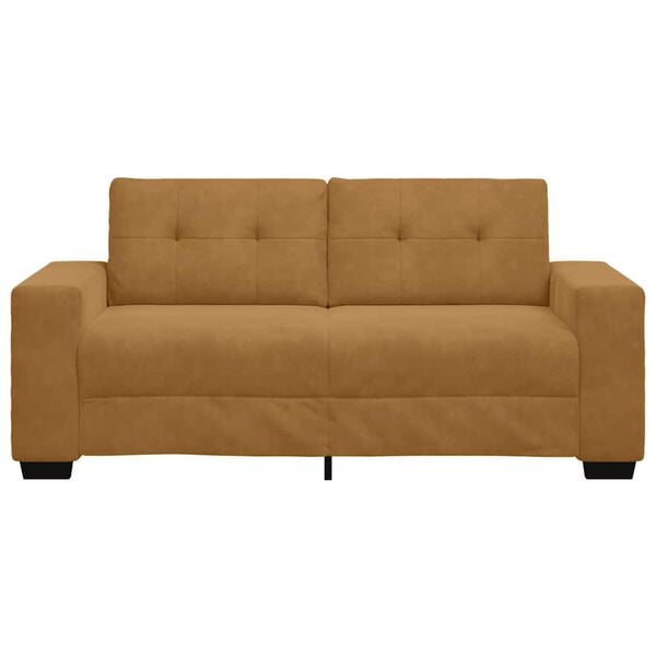 vidaXL Zweisitzer-Sofa Braun 140 cm Samt