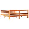 vidaXL Bettgestell mit Kopfteil ohne Matratze Wachsbraun 180x200 cm