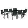 vidaXL Garten Essgruppe 9 stk. Schwarz und Hellgrau PE-Rattan