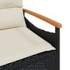 vidaXL 4-tlg. Garten-Sofagarnitur mit Kissen Schwarz Poly Rattan