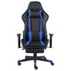 vidaXL Gaming-Stuhl mit Fu&szlig;st&uuml;tze Drehbar Blau PVC