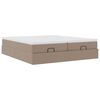 vidaXL Ottoman-Bett mit Matratzen Cappuccino 200x200cm Kunstleder