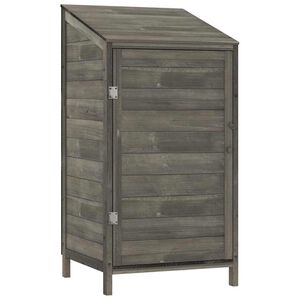 vidaXL Ger&auml;teschuppen Anthrazit 55x52x112 cm Massivholz Tanne