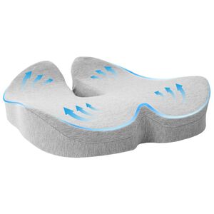 vidaXL Sitzkissen Einfarbig Hellgrau 50 x 43 x 10 cm Viscoschaum