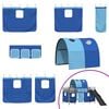 vidaXL Kinder-Etagenbett Schwarz und Blau 99,5 x 200 cm Metall