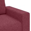 vidaXL 3-teiliges Sofa-Set mit Kissen, weinroter Stoff