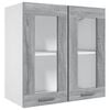 vidaXL H&auml;ngeschrank Lyon Glas Grau Sonoma 60x31x60 cm Holzwerkstoff