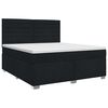 vidaXL Boxspringbett mit Matratze Schwarz 180 x 200 cm Stoff