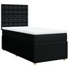 vidaXL Boxspringbett mit Matratze Schwarz 100x200 cm Stoff