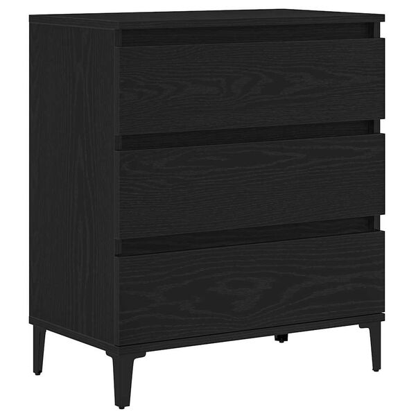 vidaXL Sideboard Schwarz Eichen-Optik 60 x 35 x 70 cm Holzwerkstoff