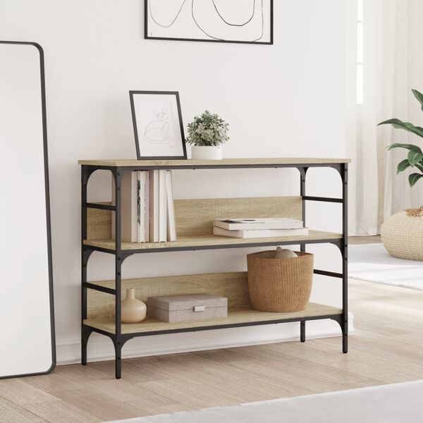 vidaXL Konsolentisch Sonoma-Eiche 100x32x75 cm Holzwerkstoff