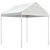 vidaXL Pavillon mit Dach Weiß 6,69x2,28x2,69 m Polyethylen