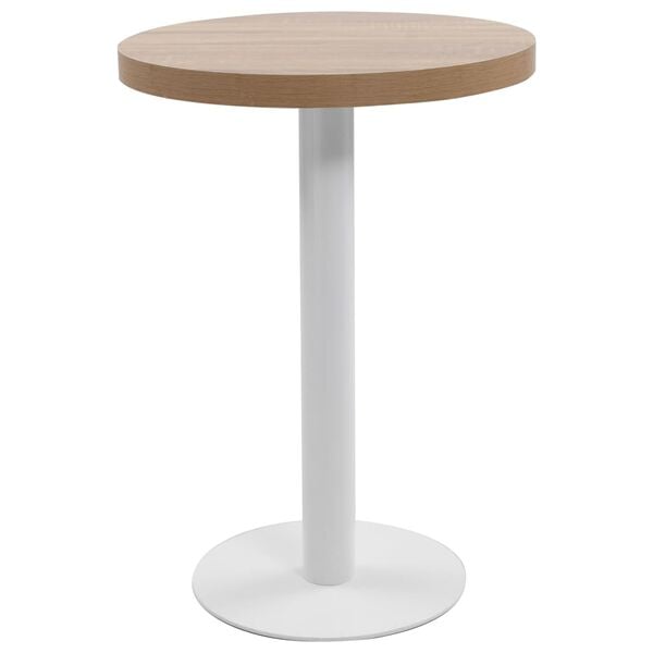 vidaXL Bistrotisch Hellbraun 60 cm MDF