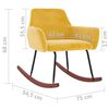 vidaXL Schaukelstuhl Gelb Samt