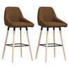 vidaXL Barhocker 2 Stk. Braun Stoff