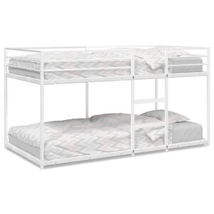 vidaXL Etagenbett ohne Matratze Wei&szlig; 100x190 cm Stahl
