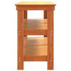 vidaXL Werkbank Wachsbraun 181,5 x 50 x 80 cm Massives Kiefernholz