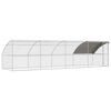 vidaXL H&uuml;hnerk&auml;fig 4 stk. Silber 800 x 200 x 200 cm Stahl und PE