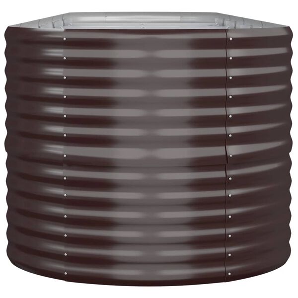 vidaXL Hochbeet Verzinkter Stahl 368x80x68 cm Braun