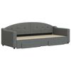 vidaXL Tagesbett Ausziehbar mit Schubladen Dunkelgrau 80x200 cm Stoff