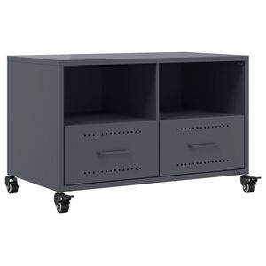 vidaXL TV-Schrank Anthrazit 68x39x43,5 cm Stahl