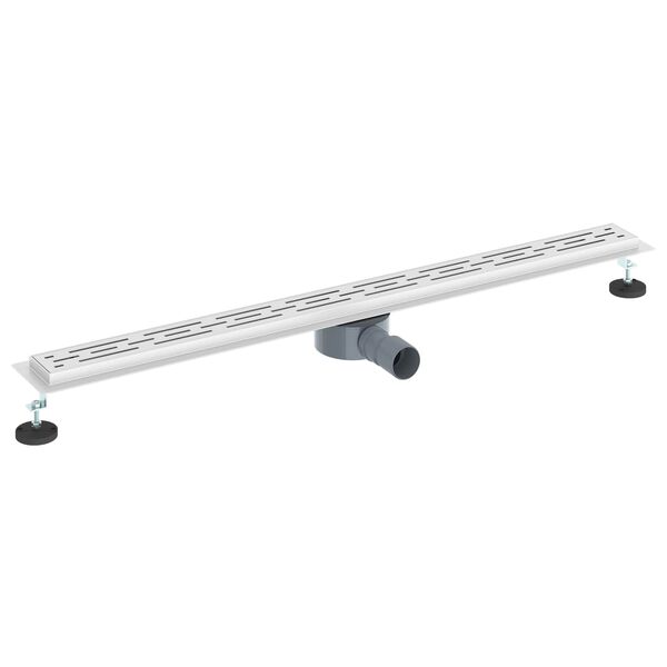 vidaXL Duschabfluss mit Glash&uuml;lle und 360&deg; Siphon Silber 100 cm