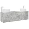 vidaXL Badezimmerm&ouml;bel-Set 3 stk. Betongrau 49,5 x 44,5 x 65,5 cm