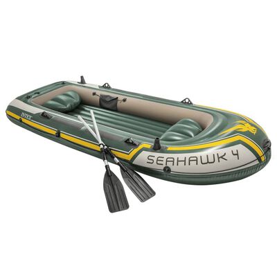 Intex Schlauchboot-Set Seahawk 4 mit Trolling-Motor und Halterung