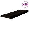 vidaXL Treppenstufen 16 Stk. Braun-Schwarz 80x25x2 cm Massivholz Eiche