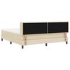 vidaXL Boxspringbett mit Matratze Creme 200 x 180 cm Polyester