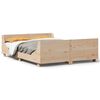 vidaXL Massivholzbett ohne Matratze 140x190 cm Kiefernholz