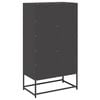 vidaXL Highboard Schwarz 68x39x123 cm Stahl