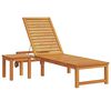 vidaXL Sonnenliege Braun 202 x 53 x 89 cm Massivholz Akazie