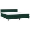 vidaXL Boxspringbett mit Matratze Dunkelgr&uuml;n 180x220 cm Samt