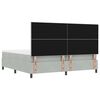 vidaXL Boxspringbett mit Matratze Hellgrau 200 x 200 cm Samt