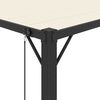 vidaXL Pergola mit Lamellendach 3x4 m Creme Stoff und Aluminium