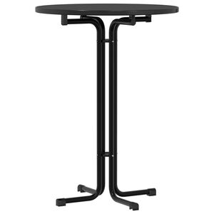 vidaXL Bartisch Schwarz &Oslash;80x110 cm Holzwerkstoff und Stahl