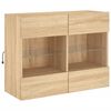 vidaXL TV-Wandschrank mit LED-Leuchten Sonoma-Eiche 78,5x30x60,5 cm