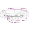 vidaXL 5-tlg. Garten-Sofagarnitur mit Kissen Massivholz Douglasie