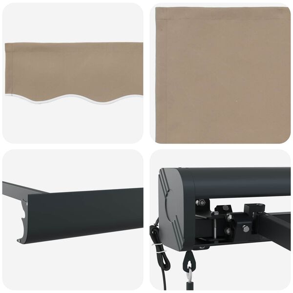 vidaXL Markise Beige 350 x 250 x 165 cm Polyester und Aluminium